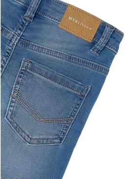 Pantaloni in denim Mayoral aderenti blu medio per bambino