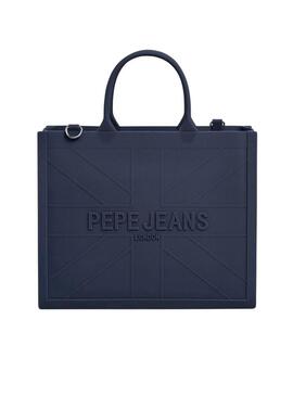 Borsa Pepe Jeans Gabrielle in gomma blu marino per donna
