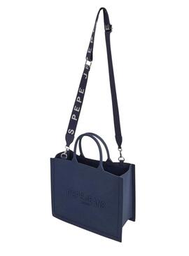 Borsa Pepe Jeans Gabrielle in gomma blu marino per donna