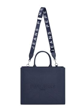 Borsa Pepe Jeans Gabrielle in gomma blu marino per donna