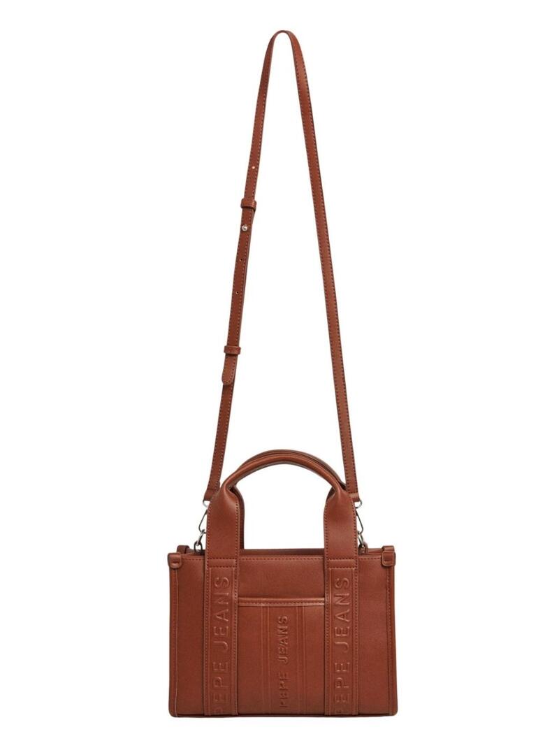 Borsa Pepe Jeans Zadie rettangolare marrone per donna
