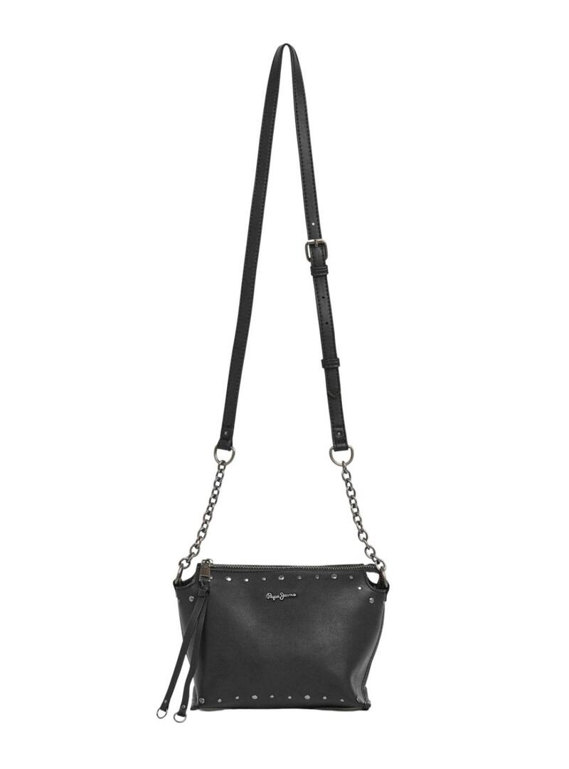 Borsa Pepe Jeans Edith con borchie nera per donna