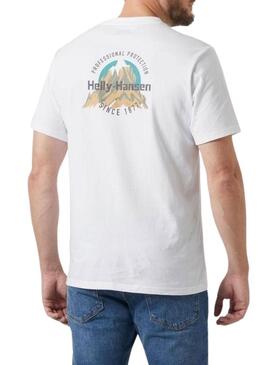 Maglietta Helly Hansen Core Graphic bianca per uomo