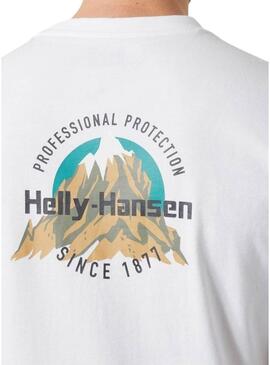 Maglietta Helly Hansen Core Graphic bianca per uomo