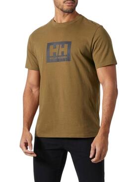 Maglietta Helly Hansen Box marrone per uomo