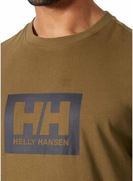 Maglietta Helly Hansen Box marrone per uomo