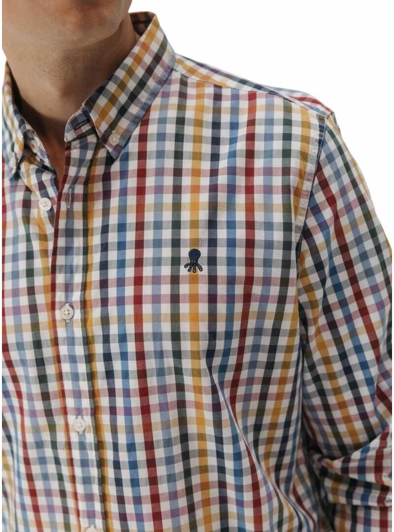 Camicia El Pulpo a quadri vichy grande multicolore per uomo