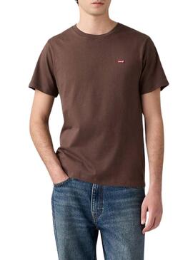 Maglietta Levis Original Housemark marrone per uomo