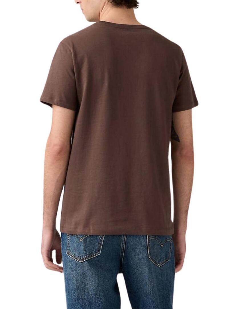 Maglietta Levis Original Housemark marrone per uomo