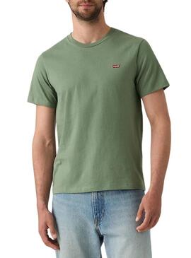 Maglietta Levis Original Housemark verde alloro per uomo.
