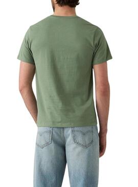 Maglietta Levis Original Housemark verde alloro per uomo.