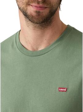 Maglietta Levis Original Housemark verde alloro per uomo.