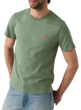 Maglietta Levis Original Housemark verde alloro per uomo.