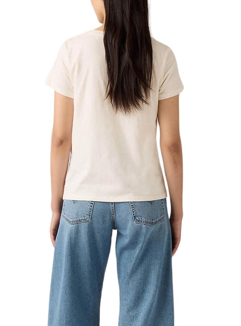 Maglietta Levis Perfect beige rosa per donna