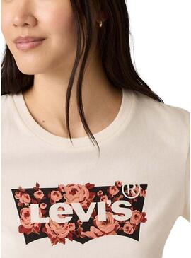Maglietta Levis Perfect beige rosa per donna