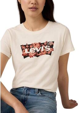 Maglietta Levis Perfect beige rosa per donna
