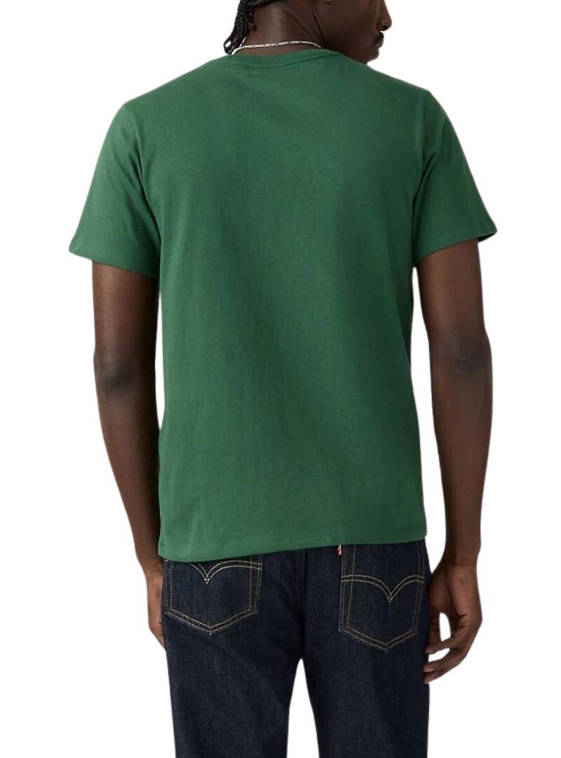 Maglietta Levis Original Housemark verde per uomo