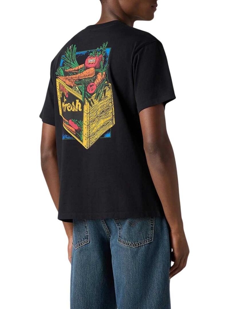 Maglietta Levis Graphic Vintage Fresh nera per uomo.