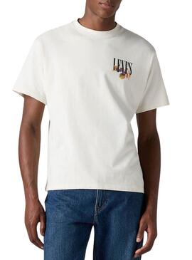 Maglietta Levis Graphic Vintage beige per uomo