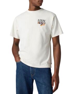 Maglietta Levis Graphic Vintage beige per uomo