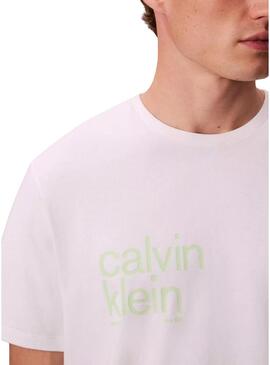 Maglietta Calvin Klein cerchio bianco per uomo