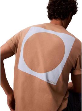 Maglietta Calvin Klein cerchio arancione per uomo