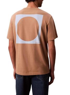 Maglietta Calvin Klein cerchio arancione per uomo