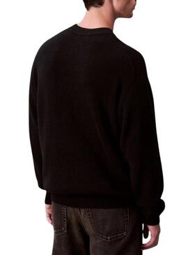 Maglia Calvin Klein Waffle nera per uomo