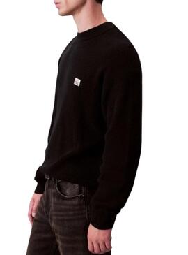 Maglia Calvin Klein Waffle nera per uomo