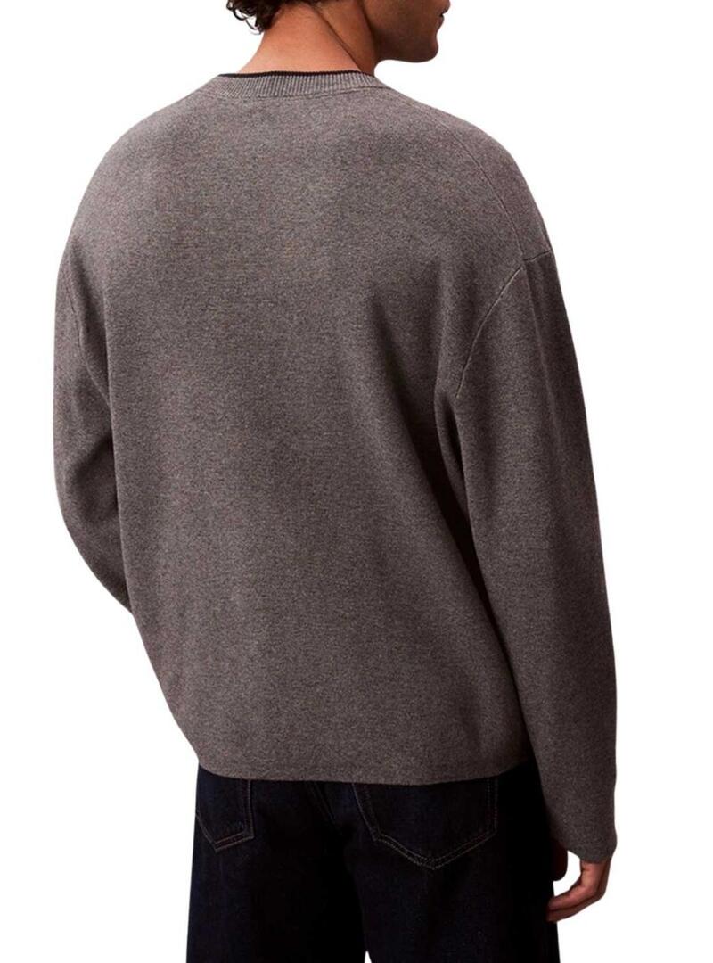 Maglia Calvin Klein Logo grigia per uomo