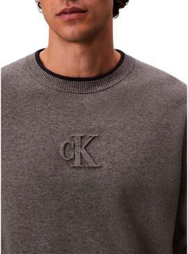Maglia Calvin Klein Logo grigia per uomo