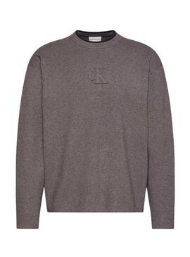 Maglia Calvin Klein Logo grigia per uomo