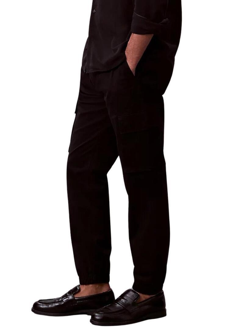Pantaloni cargo neri Calvin Klein Jeans per uomo