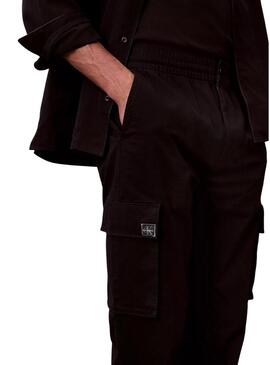 Pantaloni cargo neri Calvin Klein Jeans per uomo