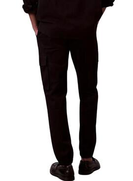 Pantaloni cargo neri Calvin Klein Jeans per uomo