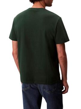 Maglietta Calvin Klein Monologo verde per uomo