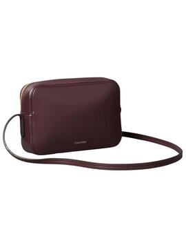 Borsa Calvin Klein Monogramma bordeaux per donna
