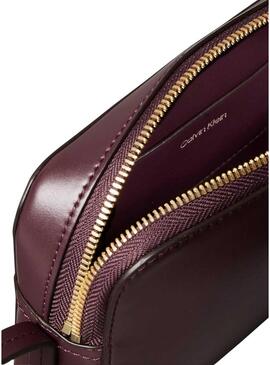 Borsa Calvin Klein Monogramma bordeaux per donna