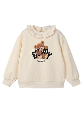 Felpa Mayoral con collo a balze per bambina