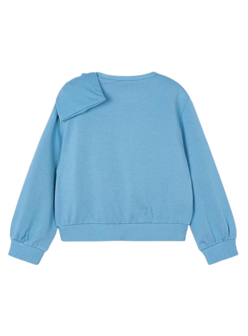 Felpa Mayoral con fiocco blu per bambina