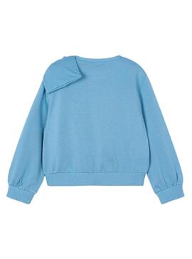 Felpa Mayoral con fiocco blu per bambina