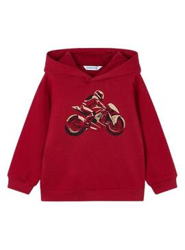 Felpa Mayoral grafica bordeaux per bambino