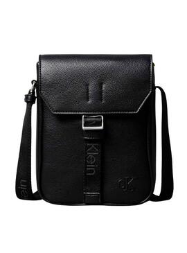 Borsa Calvin Klein Reporter Cargo con patta nera per uomo