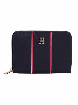 Portafoglio Tommy Hilfiger Icon Corporative blu marino da donna