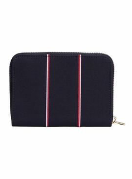 Portafoglio Tommy Hilfiger Icon Corporative blu marino da donna