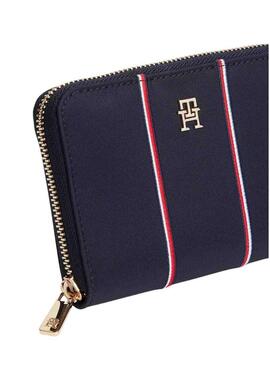 Portafoglio Tommy Hilfiger Icon Corporative blu marino da donna
