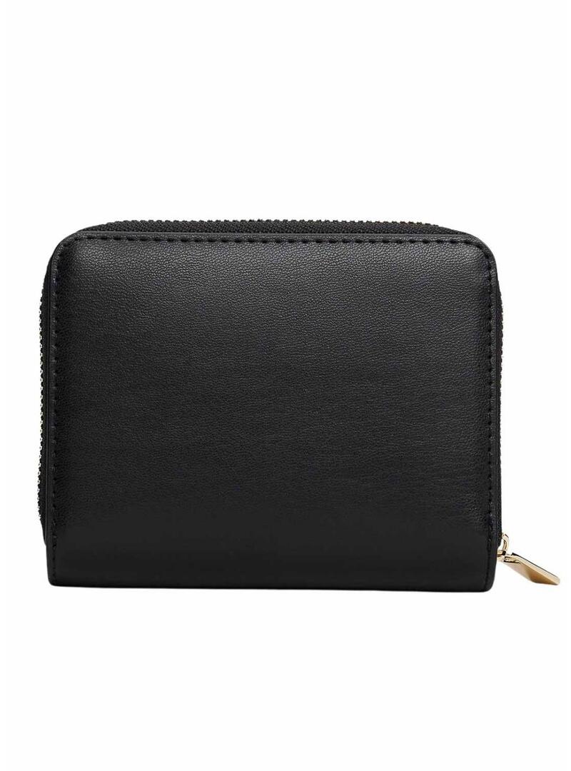 Borsa Tommy Hilfiger Icon nera con patta per donna.