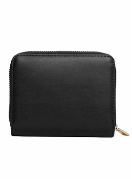 Borsa Tommy Hilfiger Icon nera con patta per donna.