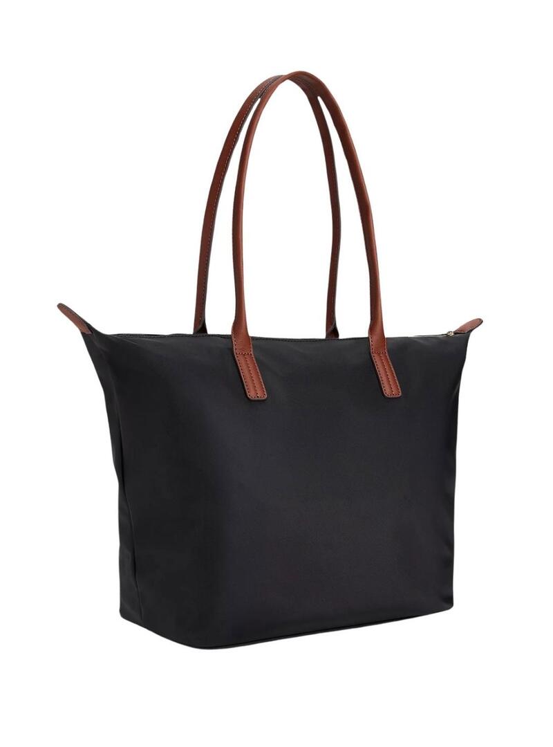 Borsa Tommy Hilfiger tote Popette nera per donna