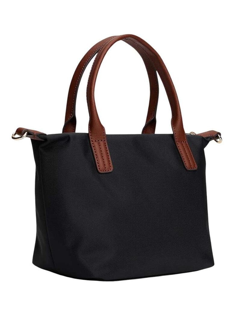 Borsa Tommy Hilfiger tote Popette mini nera per donna